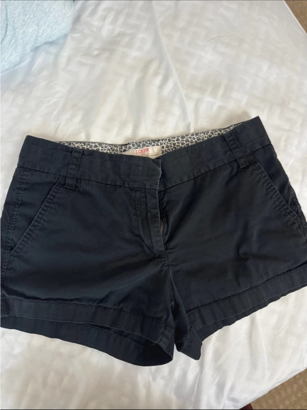 J. Crew Women's Black Cotton Chino Bermuda Shorts